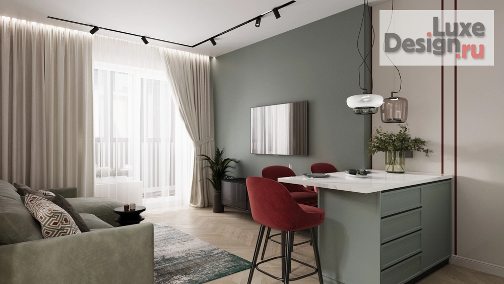 Дизайн интерьера двухкомнатной квартиры "Квартира в жк Ньютон " (фото 3)