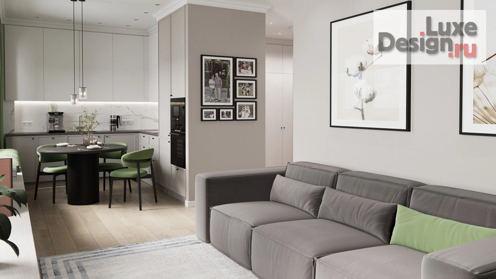 Дизайн интерьера двухкомнатной квартиры "Квартира жк  ХЮГГЕ" (фото 3)
