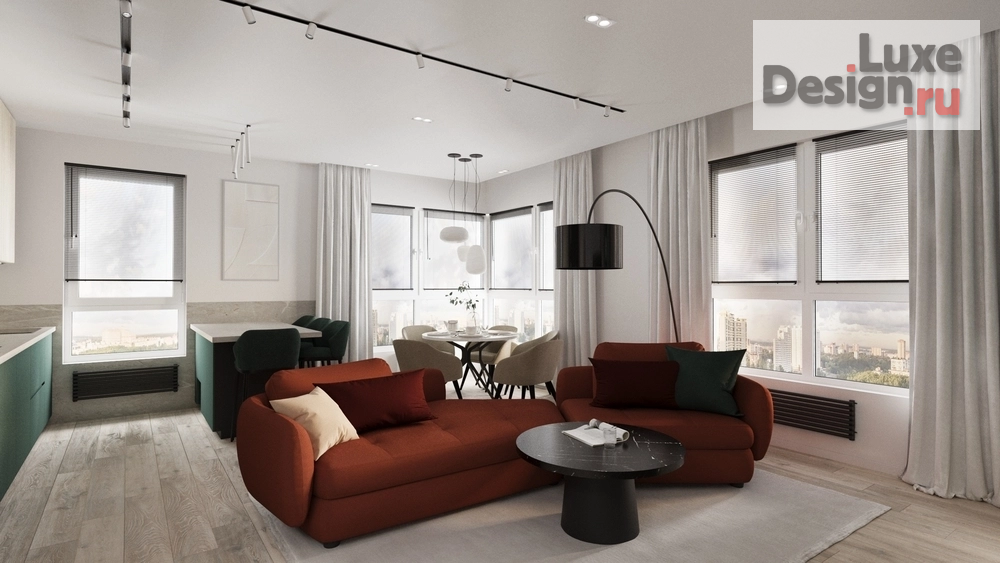 Дизайн интерьера трехкомнатной квартиры "Квартира в жк Ньютон " (фото 10)