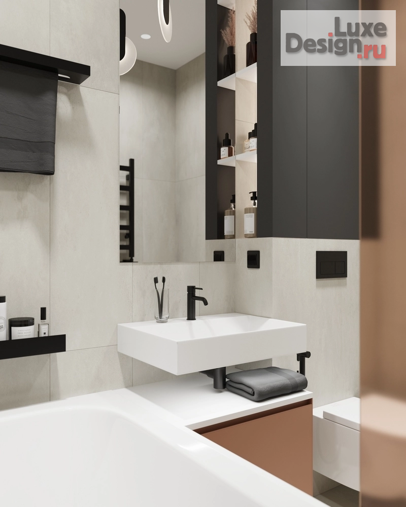 Дизайн интерьера трехкомнатной квартиры "Квартира в жк Ньютон " (фото 41)