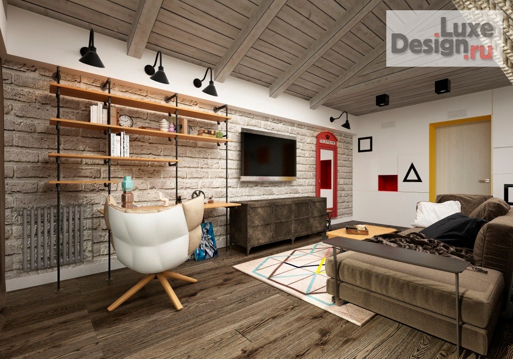 Дизайн интерьера коттеджа "LOFT в Лесном острове" (фото 11)