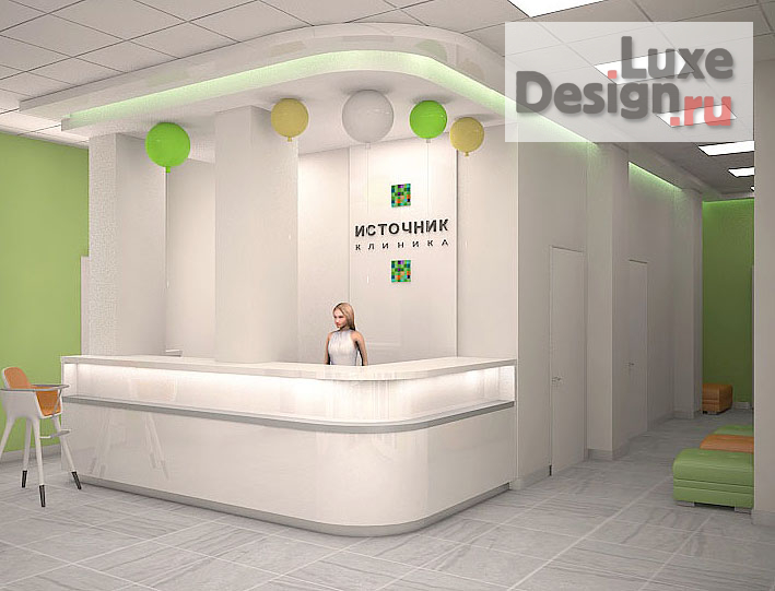 Дизайн интерьера лечебного учреждения "Детская поликлиника" (фото 3)