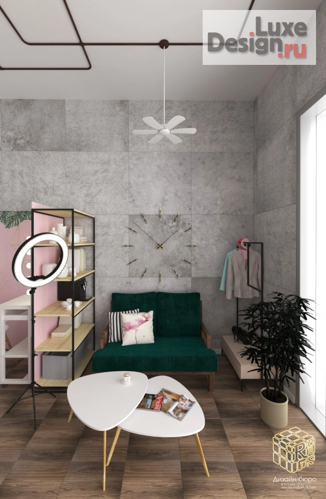 Дизайн интерьера салона красоты "Beauty & Nail Bar "Flamingo", г. Москва" (фото 3)