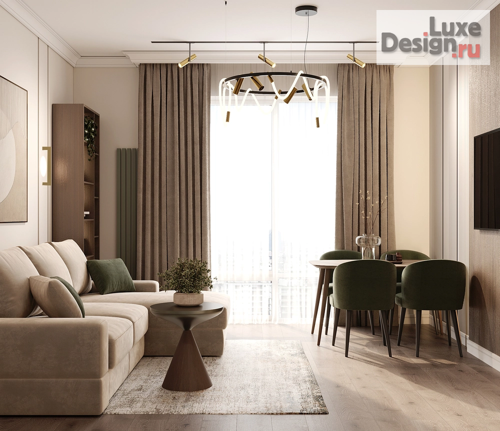 Дизайн интерьера трехкомнатной квартиры "Интерьер квартиры в ЖК Хюгге " (фото 3)