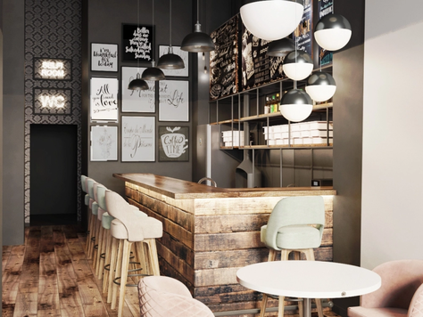 Дизайн интерьера кафе в Челябинске "Lounge Кафе"