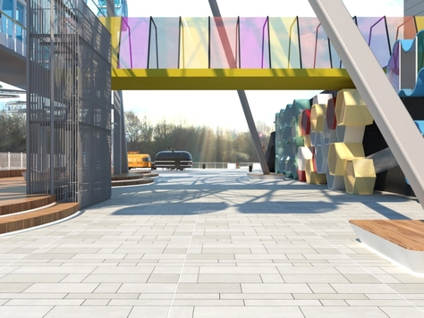 Дизайн интерьера в Челябинске "Проект входной группы с зоной отдыха и детской площадкой КРК Мегаполис, г. Челябинск"