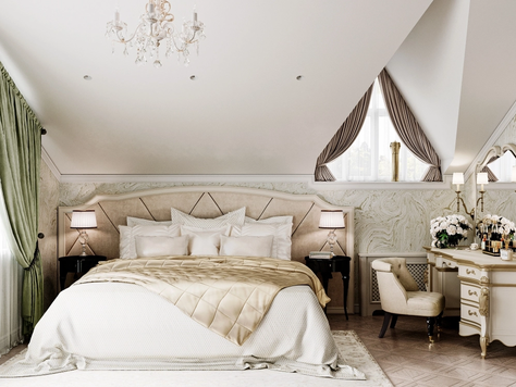 Дизайн интерьера спальни в Челябинске "Спальня в классическом стиле"