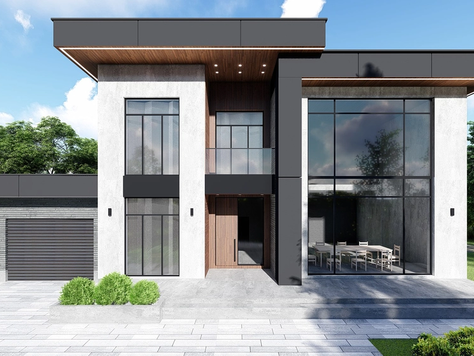 Дизайн интерьера в Челябинске "Эскизный проект фасадов коттеджа "