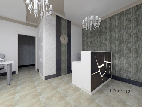 Дизайн интерьера кабинета в Челябинске "Рессепшн салона красоты"