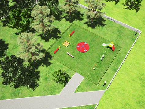 Дизайн ландшафта в Челябинске "Зона детской площадки "