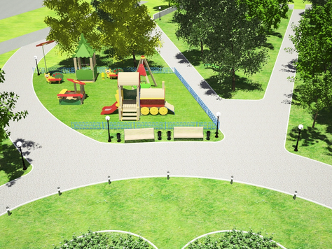 Дизайн ландшафта в Челябинске "Зона детской площадки "