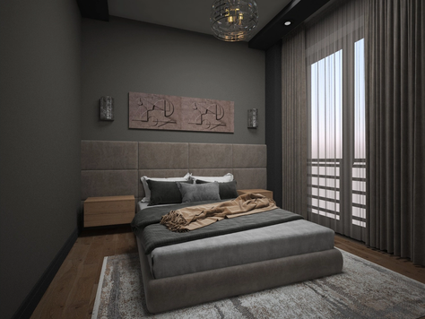 Дизайн интерьера двухкомнатной квартиры в Челябинске "Спальня"