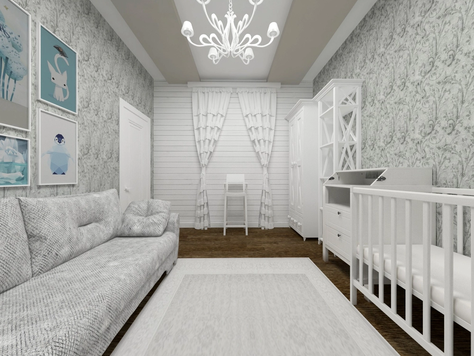 Дизайн интерьера коттеджа в Челябинске "Детская комната"