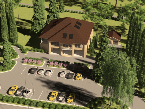 Дизайн ландшафта в Челябинске "Гостиница прилегающая территория"