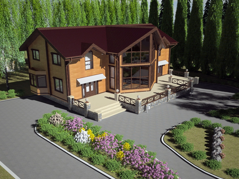 Дизайн ландшафта в Челябинске "Магазин прилегающая территория"