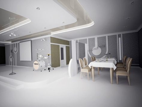 Дизайн интерьера общественного интерьера в Челябинске "Зона сцены"