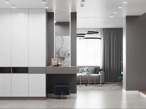 Дизайн интерьера в Челябинске "Холл в современном стиле. Проект дома в "Благодатово""