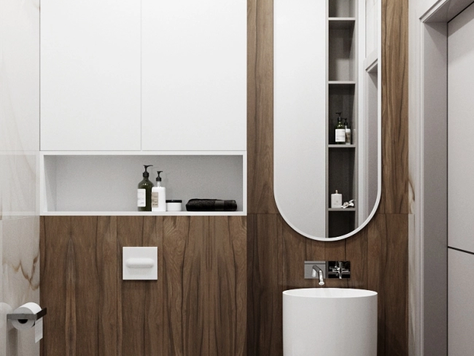 Дизайн интерьера в Челябинске "Дизайн проект маленького санузла"