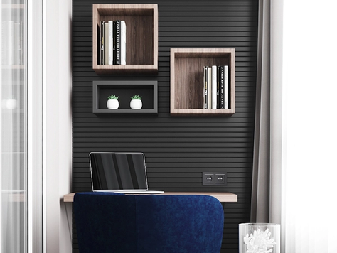 Дизайн интерьера в Челябинске "Дизайн балкона с рабочим местом"