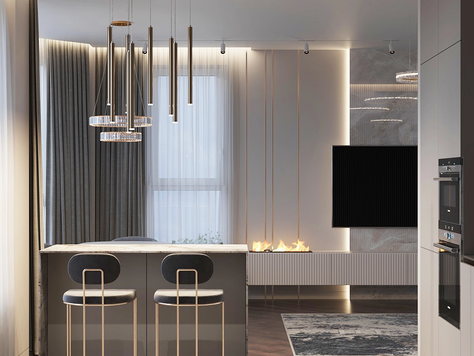 Дизайн интерьера апартаментов в Челябинске "Дизайн проект трех - уровневой квартиры с выходом на крышу, в Соколиной горе"