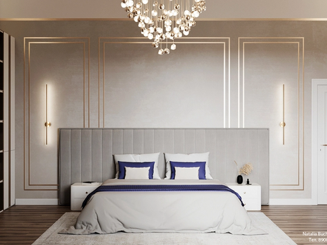 Дизайн интерьера в Челябинске "Дизайн-проект дома в поселке "Лесной остров". Спальная комната"