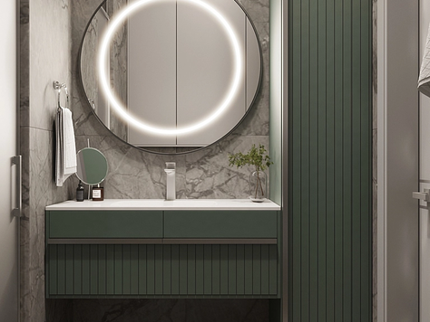 Дизайн интерьера загородного дома в Челябинске "Санузел гостевой"