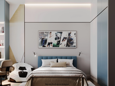 Дизайн интерьера детской в Челябинске "Комната для футболиста"