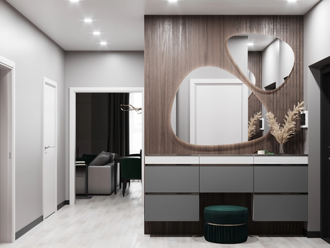 Дизайн интерьера в Челябинске "Дизайн прихожей в ЖК Ньютон"