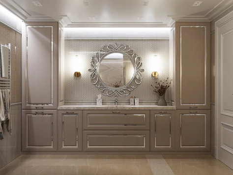 Дизайн интерьера в Челябинске "Ванная комната в классическом стиле"