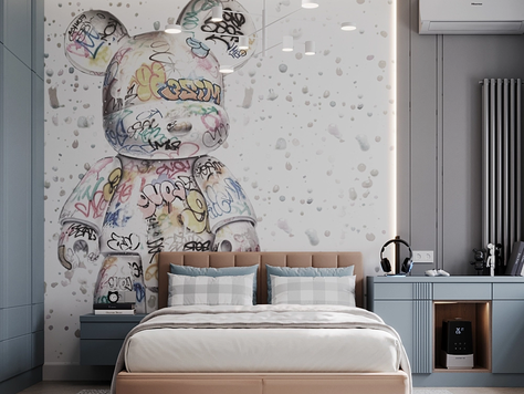 Дизайн интерьера квартиры-студии в Челябинске "Дизайн проект комнаты для мальчика - первоклассника"