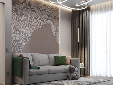 Дизайн интерьера в Челябинске "Комната для гостей. Дизайн- проект квартиры в "Привилегии""