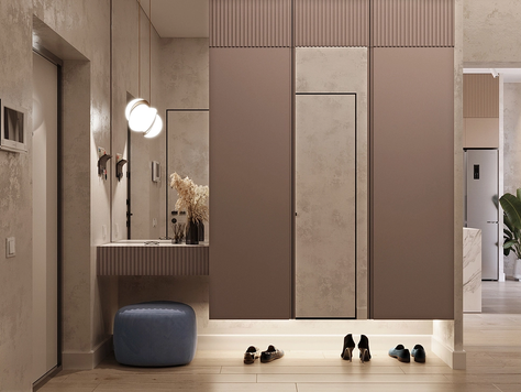 Дизайн интерьера в Челябинске "Прихожая из дизайн проекта дома в "Белых росах""