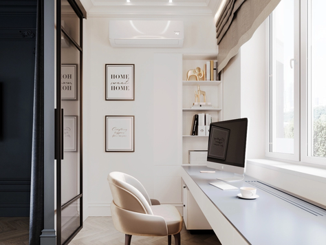 Дизайн интерьера в Челябинске "Кабинет при спальной комнате"