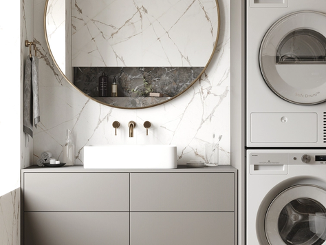 Дизайн интерьера в Челябинске "Ванная комната в одном помещении с душевой"