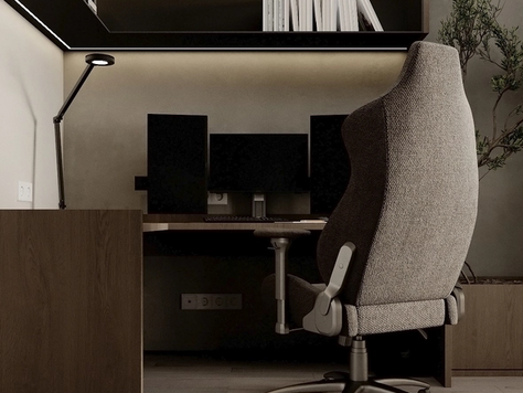 Дизайн интерьера трехкомнатной квартиры в Челябинске "Кабинет в квартире ЖК НЬЮТОН"