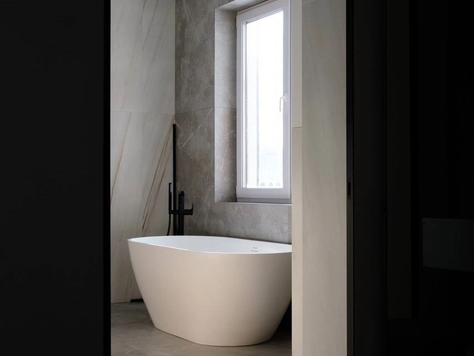 Дизайн интерьера в Челябинске "Санузел в частном доме с окном"