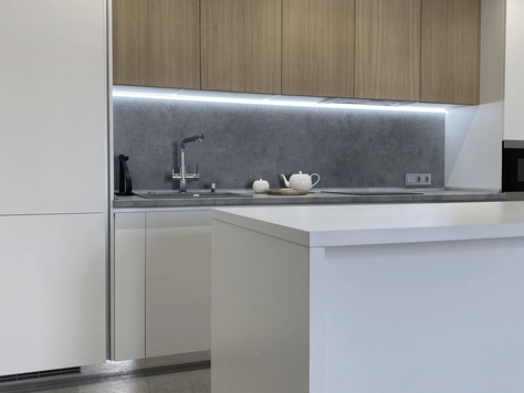 Дизайн интерьера трехкомнатной квартиры в Челябинске "Минимализм с теплым шпоном."