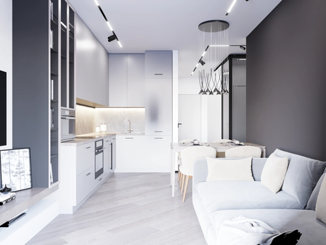 Дизайн интерьера в Челябинске "Южные кварталы, 67 м², Екатеринбург"
