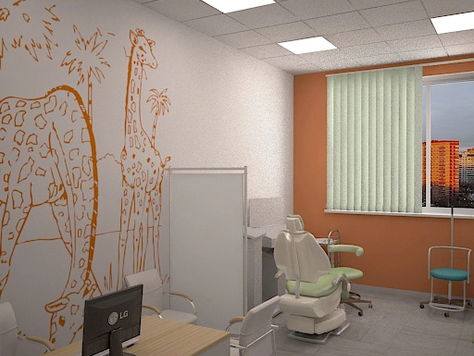 Дизайн интерьера лечебного учреждения в Челябинске "Детская поликлиника"